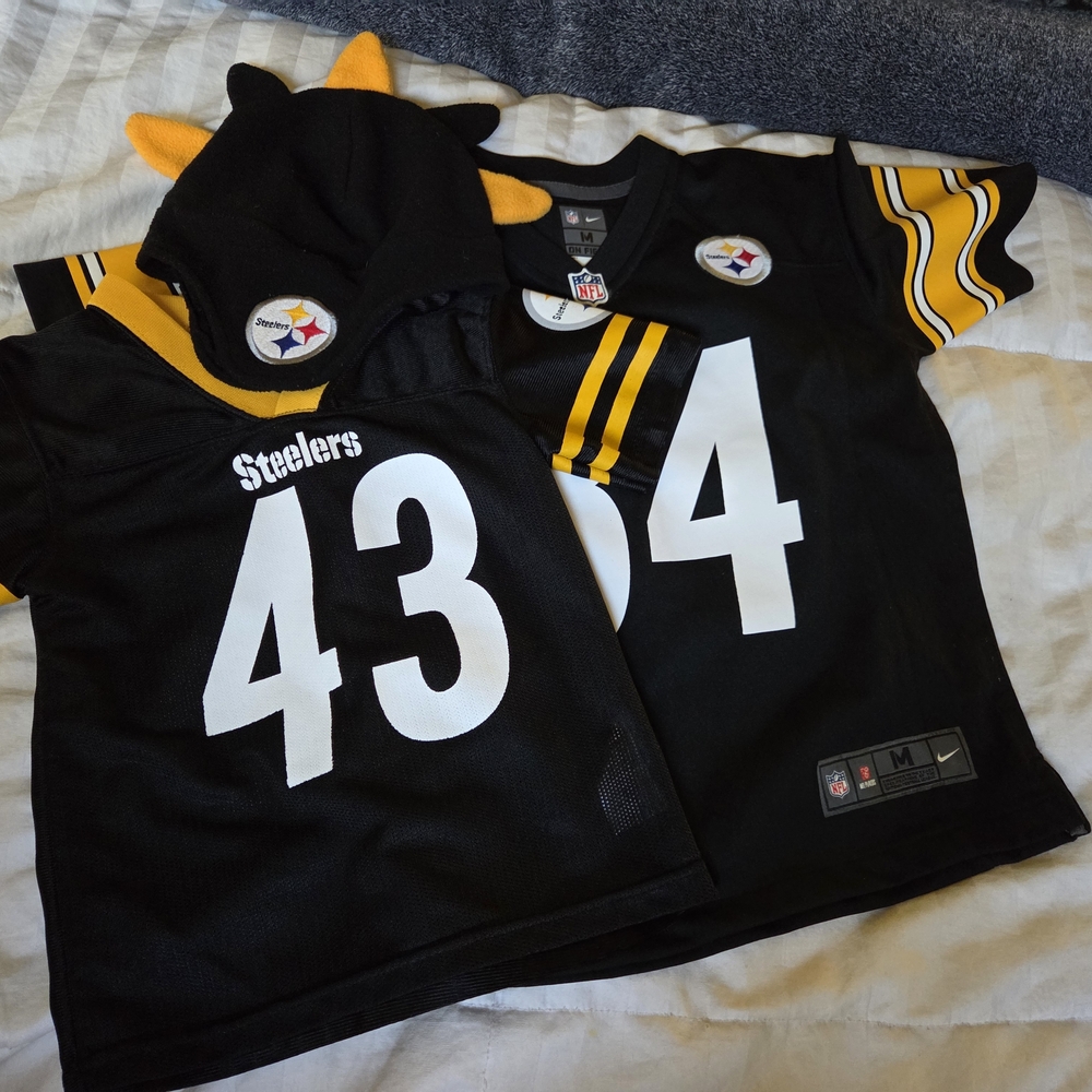 Kids Pittsburgh Steelers jerseys and Beanie